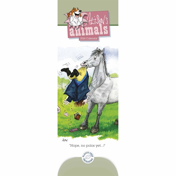 Alison's Animals Slim Calendar 2026