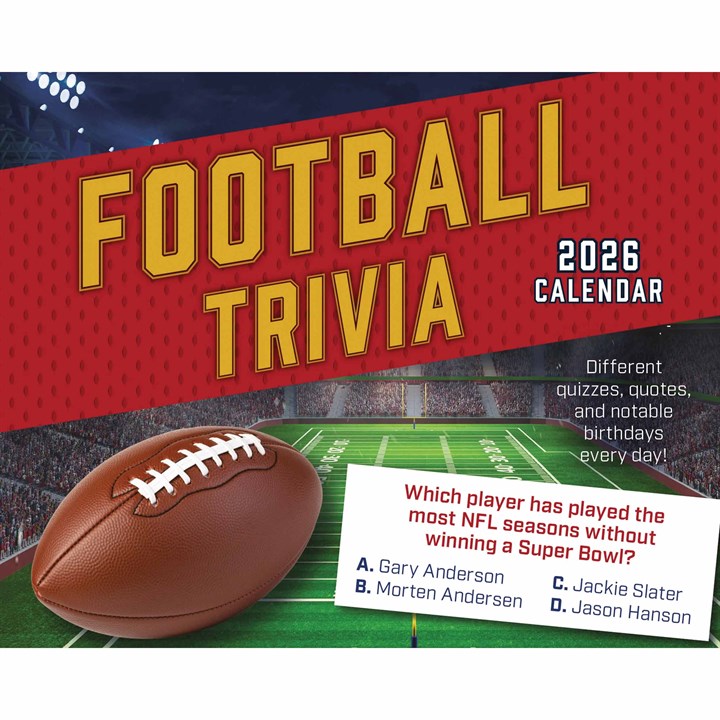 American Football Trivia Desk Calendar 2026