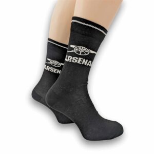 Arsenal FC Cannon Black & White Socks - Size 7 - 11