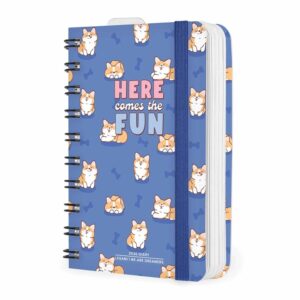 Blue Corgi Day To View A6 Diary 2026