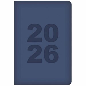 Blue Embossed A7 Diary 2026