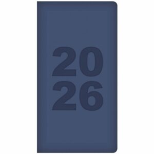 Blue Embossed Slim Diary 2026