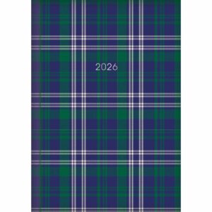 Blue Tartan Print A5 Diary 2026