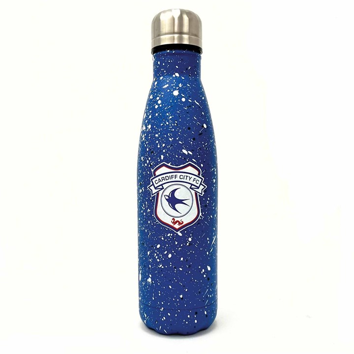 Cardiff City FC Paint Splatter Water Bottle