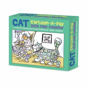 Cat Cartoon A Day Desk Calendar 2026