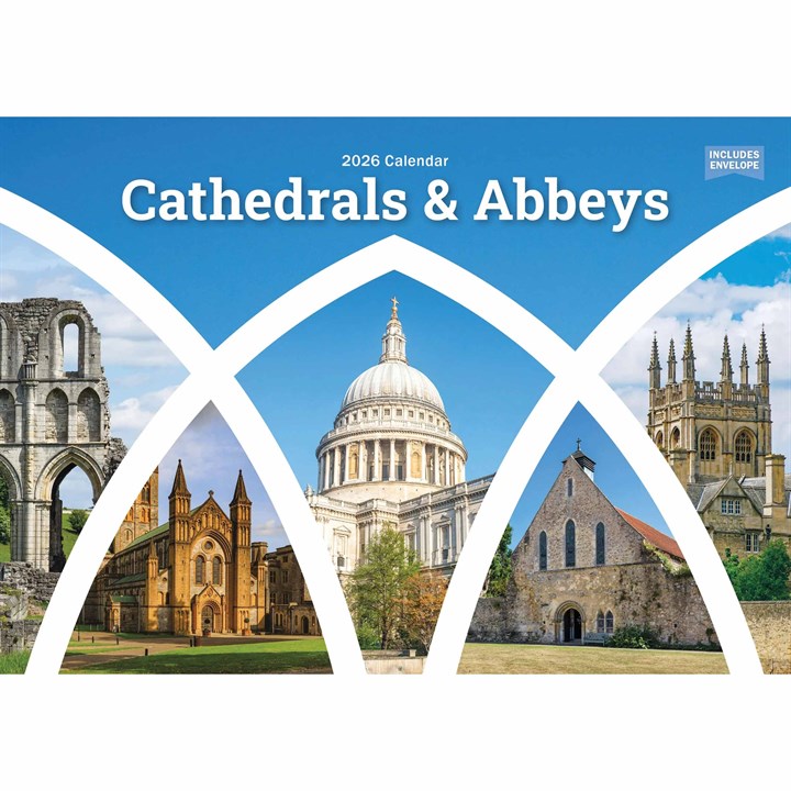 Cathedrals & Abbeys A5 Calendar 2026