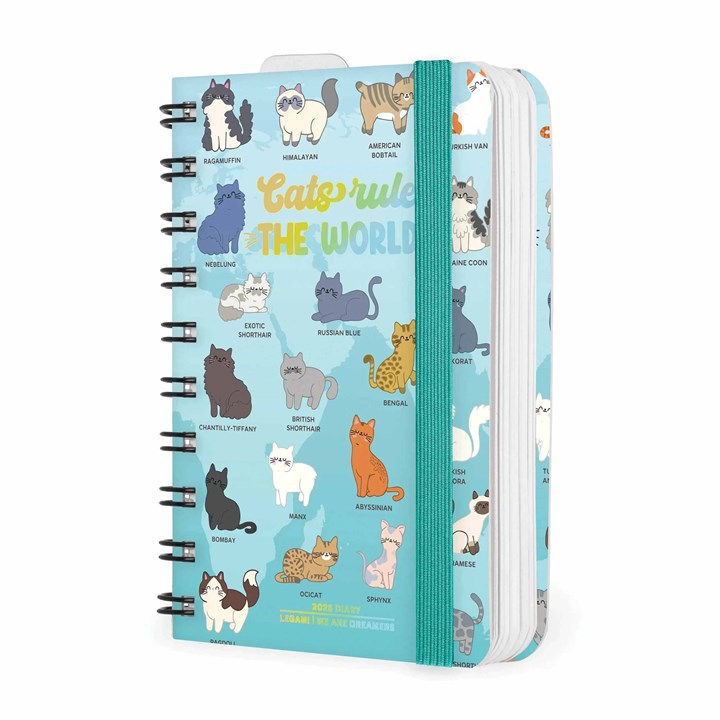 Cats Rule World Day To View A6 Diary 2026