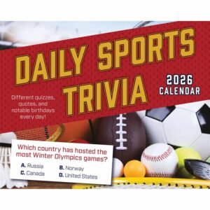 Daily Sports Trivia Desk Calendar 2026