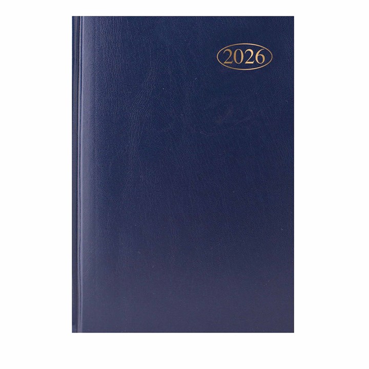 Dark Blue Hardback Day To View A5 Diary 2026