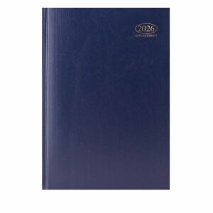Dark Blue Hardback Day To View Appointment A4 Diary 2026