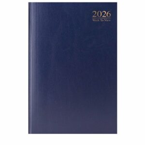 Dark Blue Hardback Week To View A4 Diary 2026