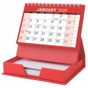 Desktop Calendar With Memo Pad 2026