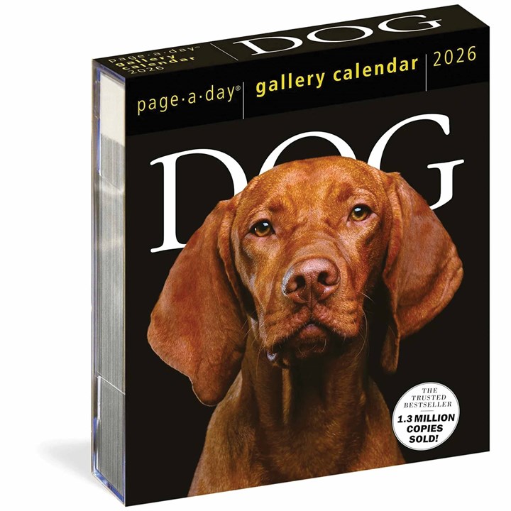 Dog Gallery Desk Calendar 2026