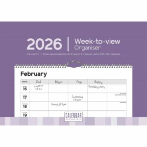 Essential A4 Week-to-View Family Organiser 2026