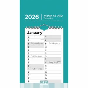 Essential Short Slim Calendar 2026