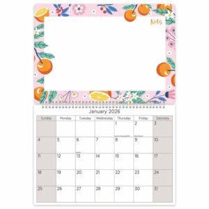 Floral Border Memo Calendar 2026