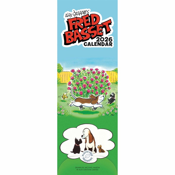 Fred Basset Slim Calendar 2026
