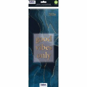 Good Vibes Only Slim Calendar 2026