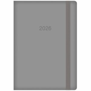 Grey Embossed A5 Diary 2026