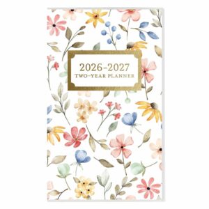 Happy Floral Slim Diary 2026 - 2027