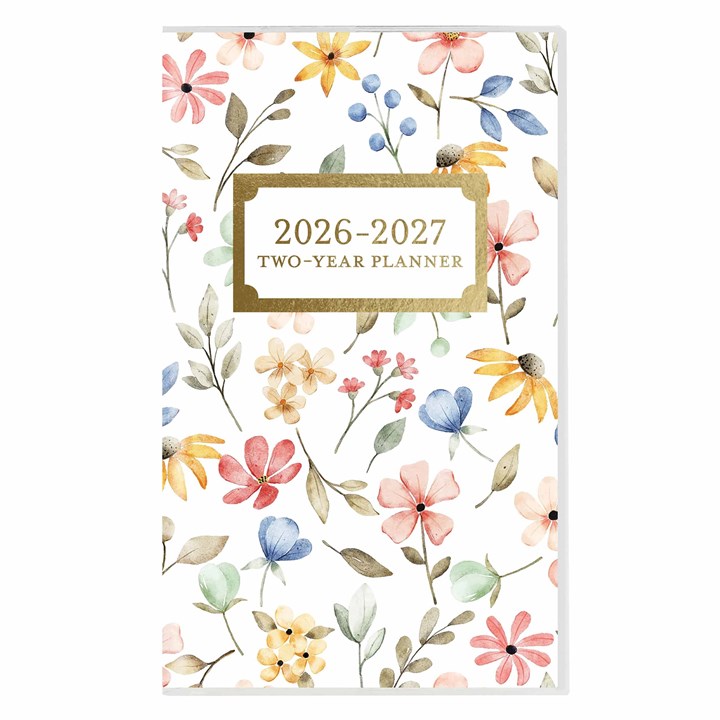 Happy Floral Slim Diary 2026 - 2027