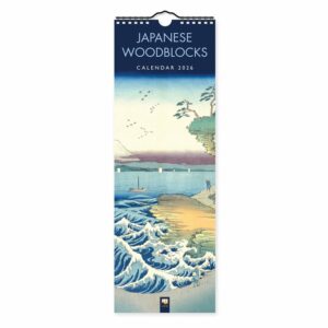 Japanese Woodblocks Slim Calendar 2026