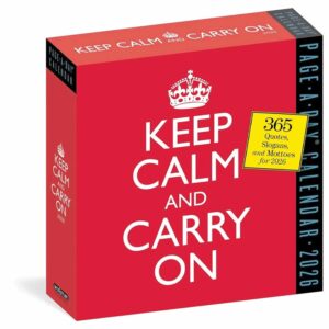 Keep Calm And Carry On Desk Calendar 2026