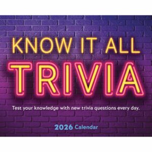 Know it All Trivia Desk Calendar 2026