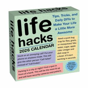 Life Hacks Desk Calendar 2026