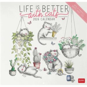 Life is Better With Cats Calendar 2026