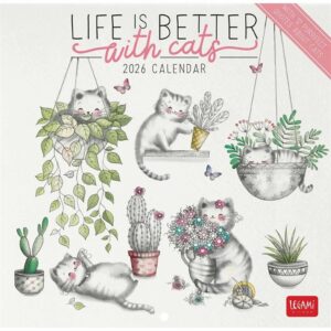 Life is Better With Cats Mini Calendar 2026
