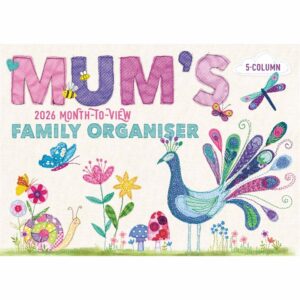 Mum's Fabric & Buttons A4 Family Organiser 2026