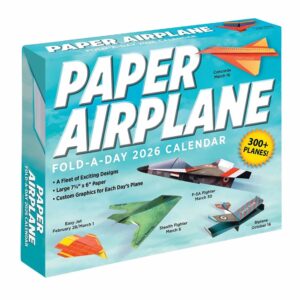 Paper Airplane Desk Calendar 2026