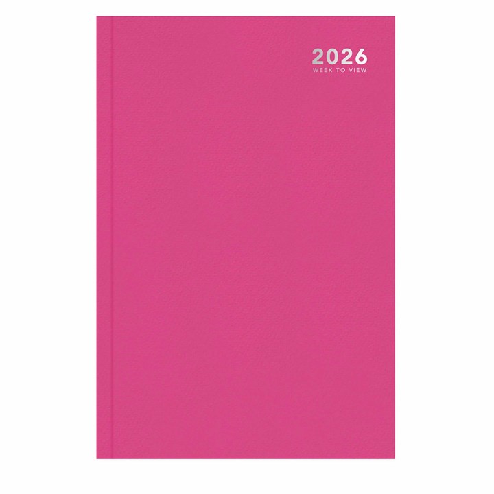 Pastel Pink Hardback Week To View A4 Diary 2026