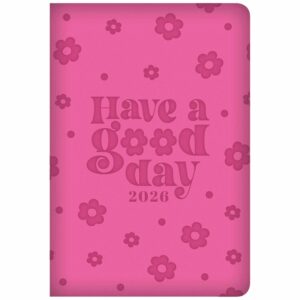 Pink Embossed A7 Diary 2026