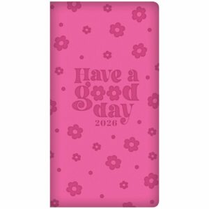 Pink Embossed Slim Diary 2026