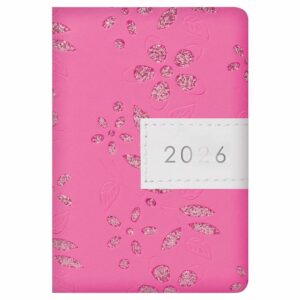 Pink Glitter Floral Sparkles A7 Diary 2026