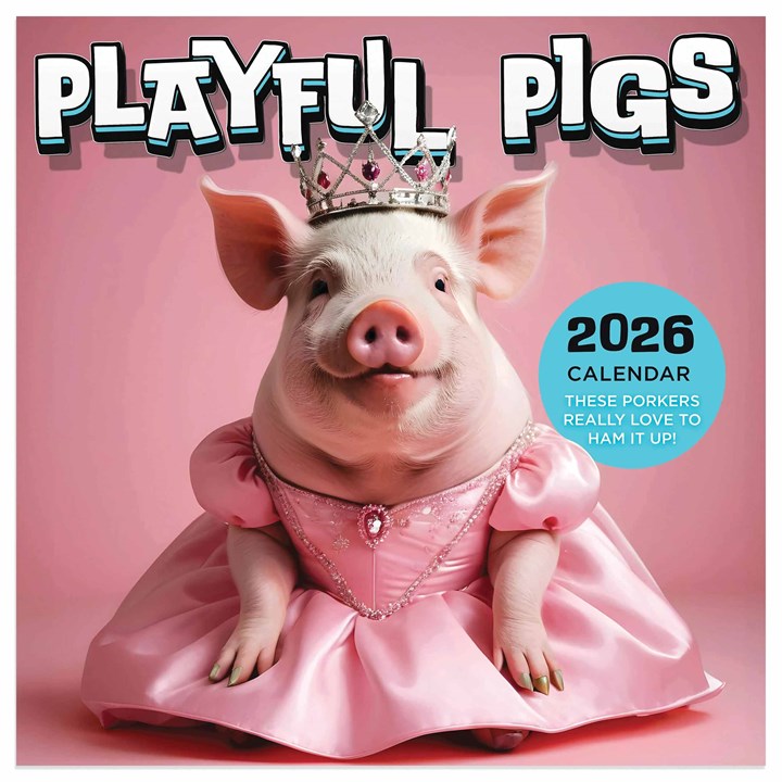 Playful Pigs Mini Calendar 2026