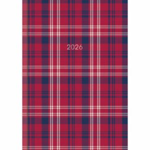 Red Tartan Print A5 Diary 2026