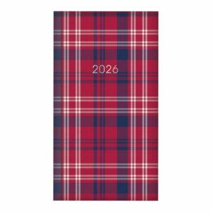 Red Tartan Slim Diary 2026