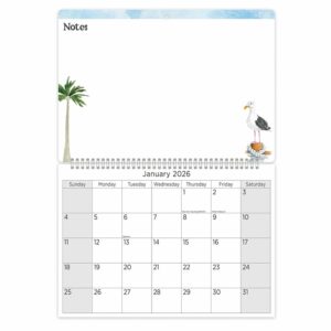 Seaside Memo Calendar 2026