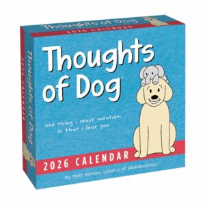 Thoughts Of Dog Desk Calendar 2026