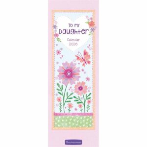 To My Daughter Slim Calendar 2026