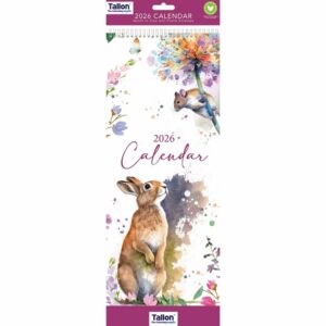 UK Wildlife Slim Calendar 2026