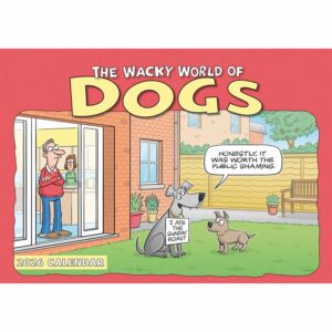 Wacky World of Dogs A4 Calendar 2026