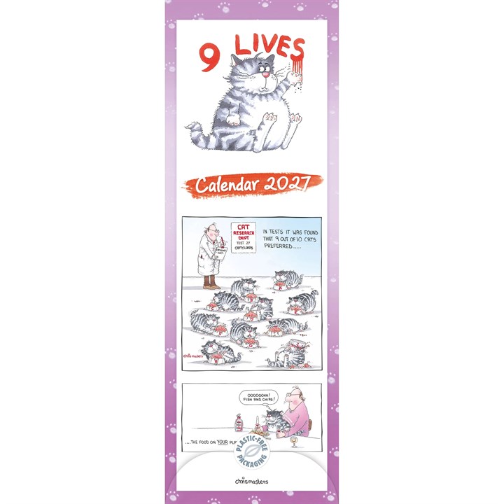 9 Lives Slim Calendar 2027