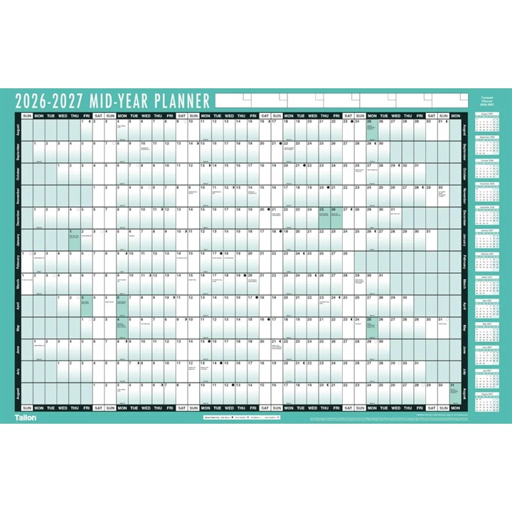 Academic Yearly Poster Planner 2026 - 2027