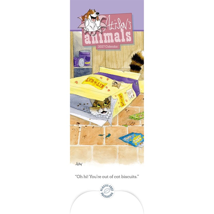 Alison's Animals Slim Calendar 2027