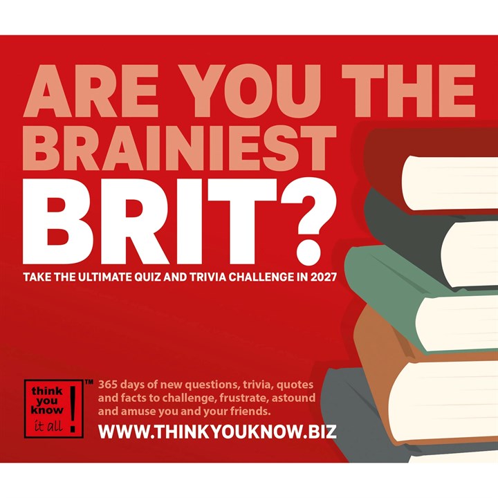 Are You The Brainiest Brit? Desk Calendar 2027
