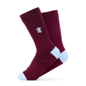 Aston Villa FC Claret and Blue Dress Socks - Size 7 - 11